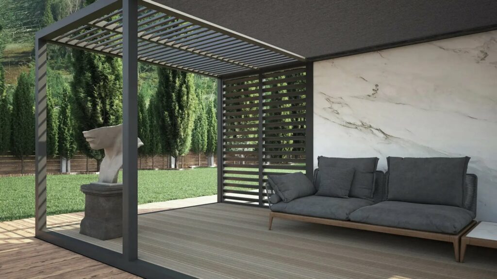Luxxout Pavilion Series met lamellenwand